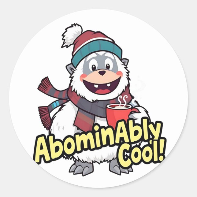 Adesivo Abominavelmente Legal Winter Yeti Design (Frente)