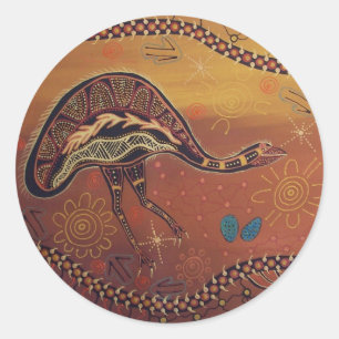 Adesivo Aboriginal Art Wild Emu Sticker