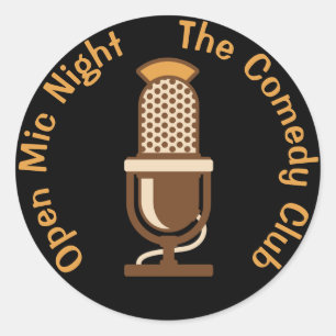 Adesivo Abra a noite do Mic personalizada
