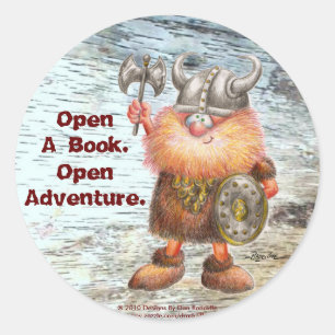 Adesivo Abra um livro.  Abra a aventura