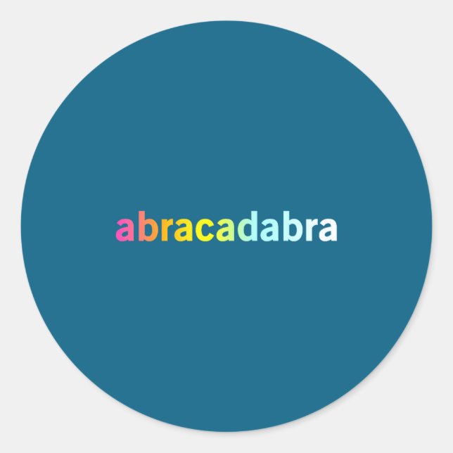 Adesivo Abracadabra - Funny Cool Magic Quote  (Frente)