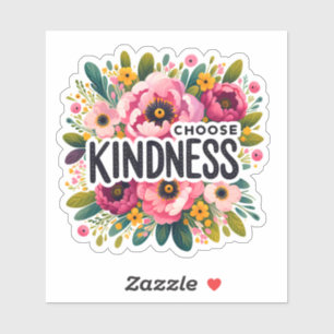Adesivo Abraçar A Bondade Através Da Arte Floral Vibrante