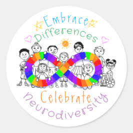 Adesivo Abraçar Diferenças... Autismo Advertentes