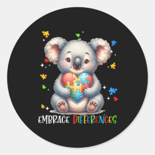 Adesivo Abraçar Diferenças no Coração Quebra-cabeça Koala