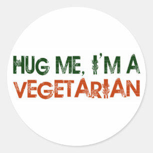 Adesivo Abraçar-Me Sou Vegetariano