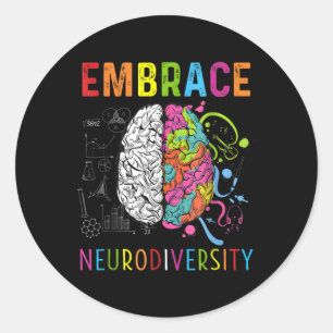 Adesivo Abraçar Neurodiversidade Cérebro Embraçar Autismo