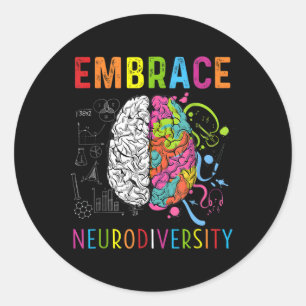 Adesivo Abraçar Neurodiversidade Cérebro Embraçar Autismo 