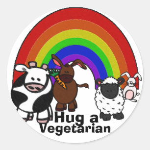 Adesivo Abraçar um Veggie Stickers