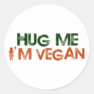 Adesivo Abrace-me que eu sou Vegan