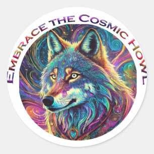 Adesivo Abrace o Lobo de Howl Cósmico