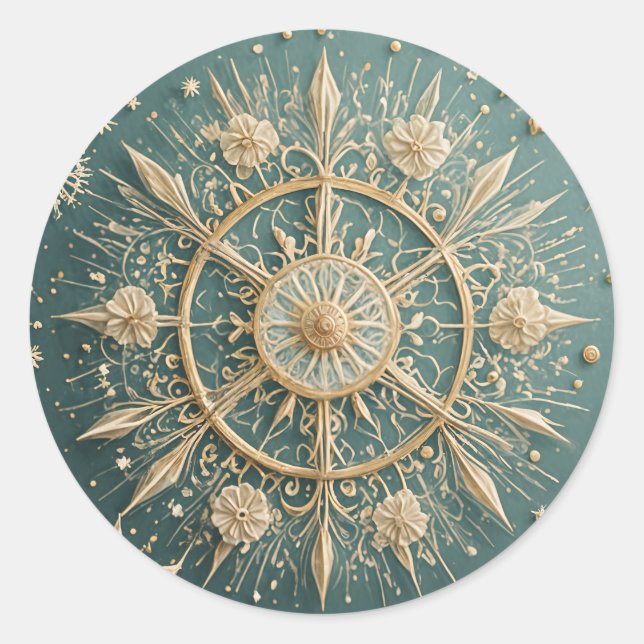 Adesivo Abraço do Ouro de inverno: Serenata com floco de n (Frente)