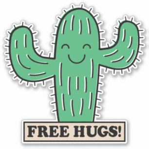 Adesivo Abraços de Cactus Livres