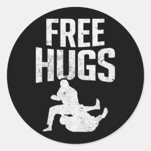Adesivo Abraços Engraçados de Jiu Jitsu Brasileiro BJJ MMA