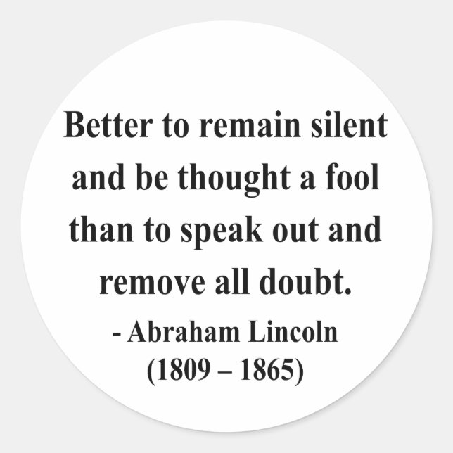 Adesivo Abraham Lincoln Citação 15a (Frente)