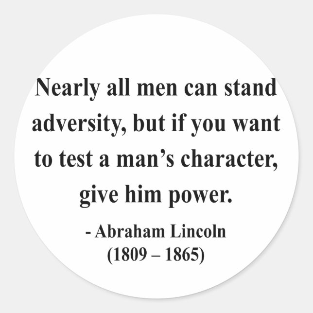 Adesivo Abraham Lincoln Cotação 6a (Frente)