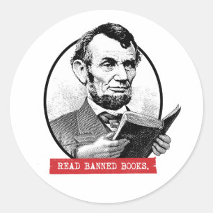 Adesivo Abraham Lincoln Lê Livros Banidos