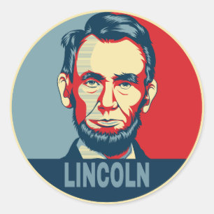 Adesivo Abraham Lincoln, presidente dos EUA, Hope