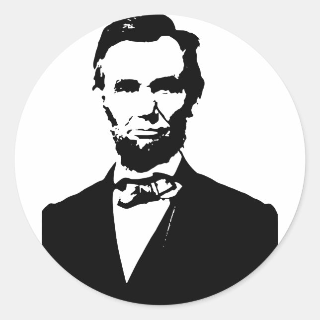 Adesivo Abraham Lincoln Presidente EUA Estados Unidos (Frente)