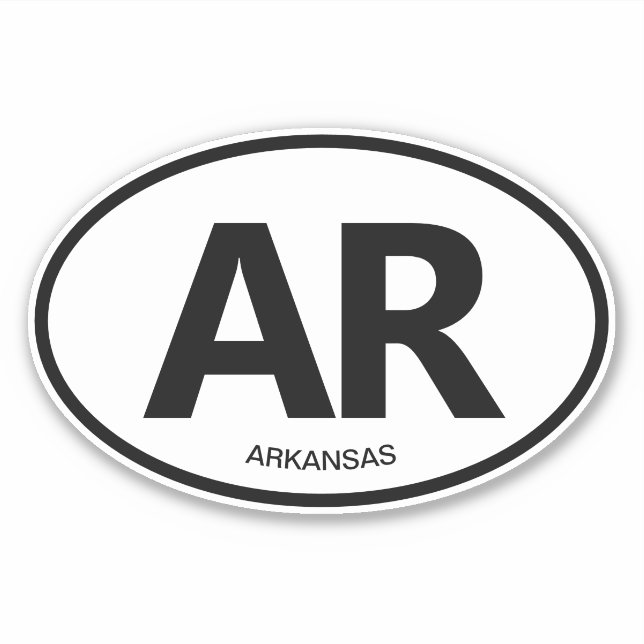 Adesivo Abreviação de vinil sticker para Arkansas (Frente)