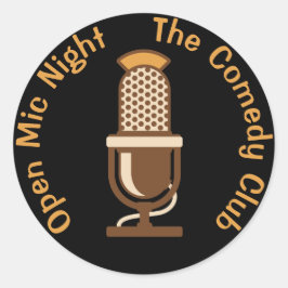 Adesivo Abrir Noite Mic Personalizada
