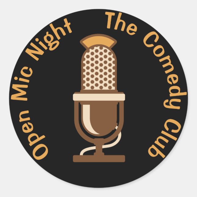 Adesivo Abrir Noite Mic Personalizada (Frente)