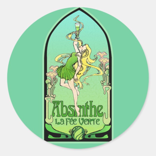 Adesivo Absinthe Art Nouveau (Frente)
