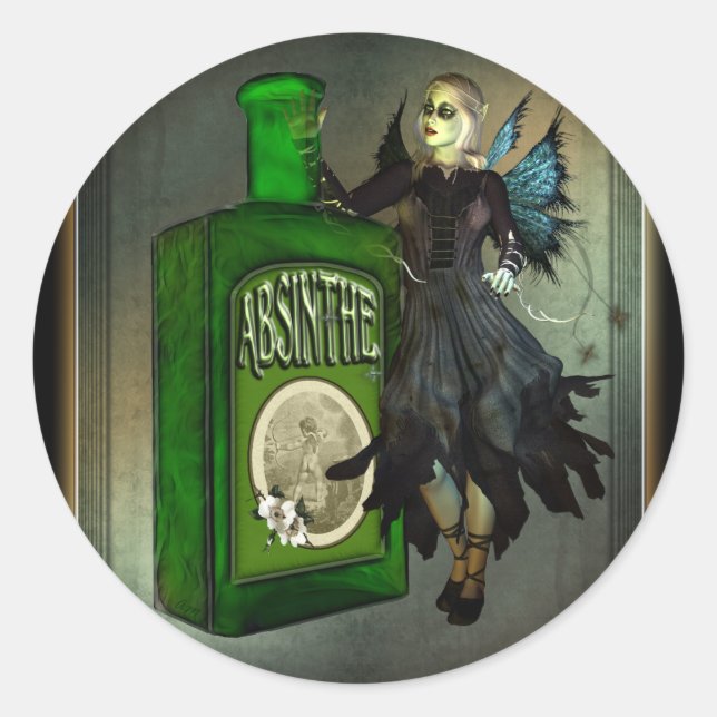 Adesivo Absinthe Faerie Round Stickers (Frente)