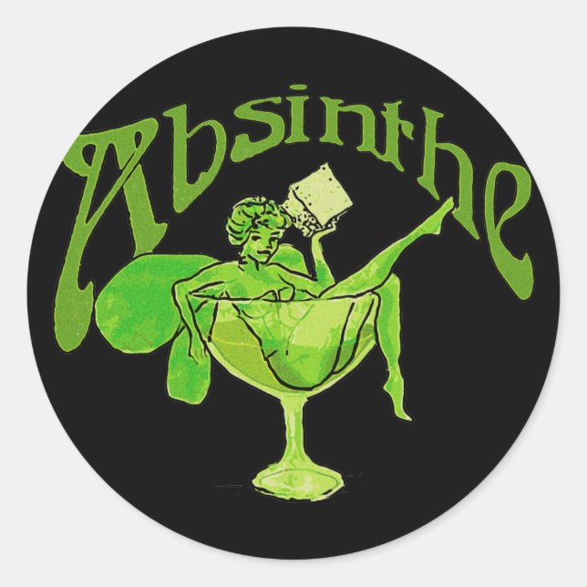 Adesivo Absinthe Girl In Glass (Frente)