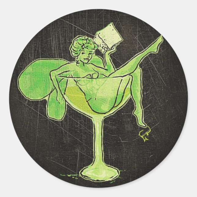 Adesivo Absinthe Girl In Glass (sem texto) (Frente)