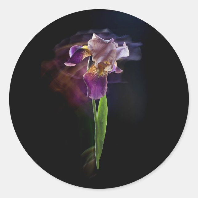 Adesivo Abstract Iris Flower – Elegant Floral Art (Frente)