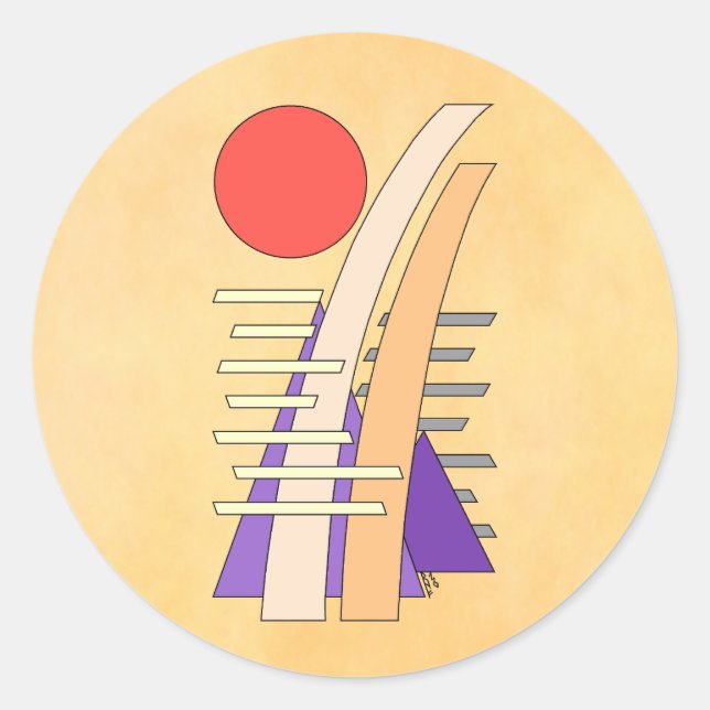 Adesivo Abstract Sun, Shadows, Reflections, and Structures (Frente)