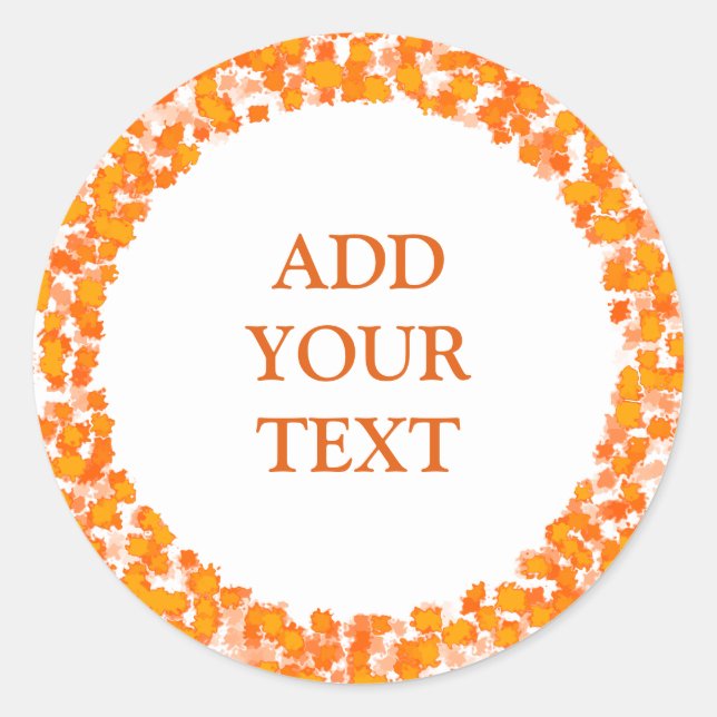 Adesivo Abstrato Art Design de outono Foliage DIY (Frente)