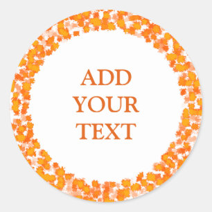 Adesivo Abstrato Art Design de outono Foliage DIY