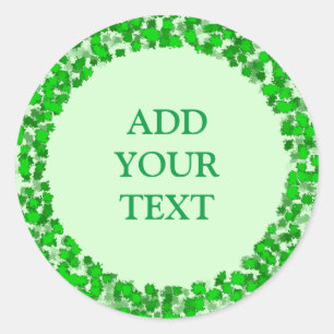 Adesivo Abstrato Art Design Verde Foliage DIY