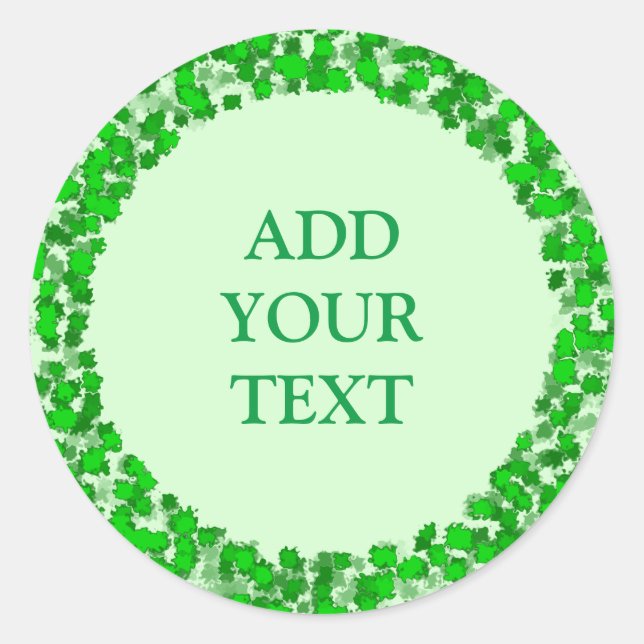 Adesivo Abstrato Art Design Verde Foliage DIY (Frente)