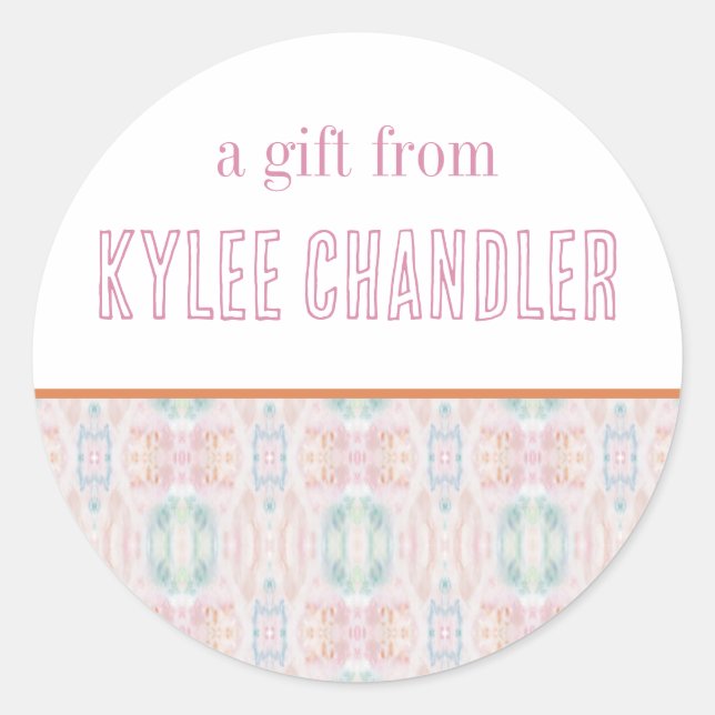 Adesivo Abstrato Art Personalizado para Presentes (Frente)