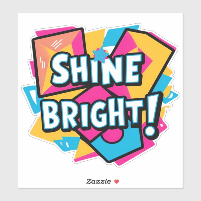 Adesivo Abstrato Art: Uma Design colorida e inspiradora (Folha)