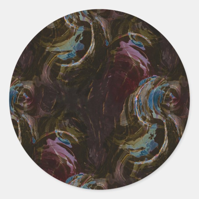 Adesivo Abstrato Atômico Preto Retroativo (Frente)