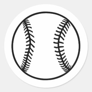 Adesivo Abstrato Baseball Art em BW