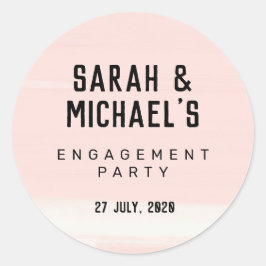 Adesivo Abstrato Blush pink noivado adesivo, favores