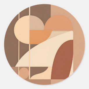 Adesivo Abstrato Boho Geométrico Terracota Moderno