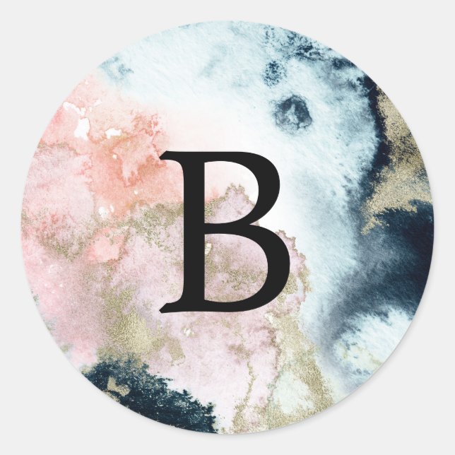 Adesivo Abstrato Celestial Monogramas - Selos De Envelope  (Frente)