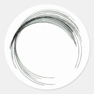 Adesivo abstrato círculo redondo branco preto geométrico