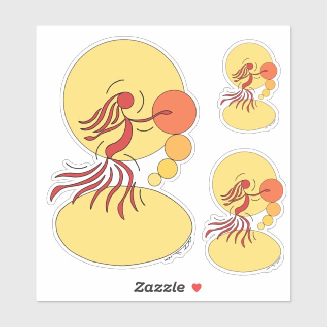 Adesivo Abstrato Dancer (Folha)