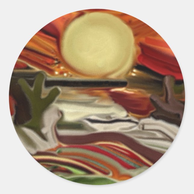 Adesivo Abstrato de Arte do Sudoeste do Céu (Frente)