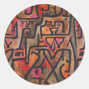 Adesivo Abstrato de Bruxas de Paul Klee Forest