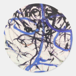 Adesivo Abstrato de Cabeça Olmec Jeff Hankamer Artjunkhaus