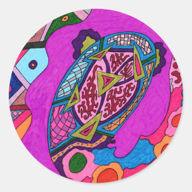 Adesivo abstrato de "Circus Lion" (Frente)