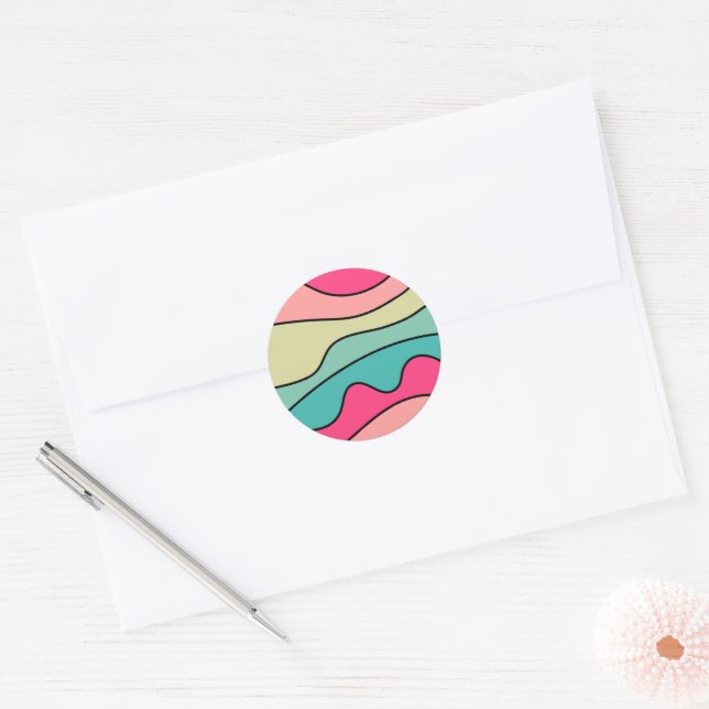 Adesivo Abstrato de cor redonda 160422(01) (Envelope)