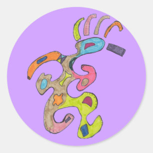 Adesivo abstrato de "Homem em Execução"